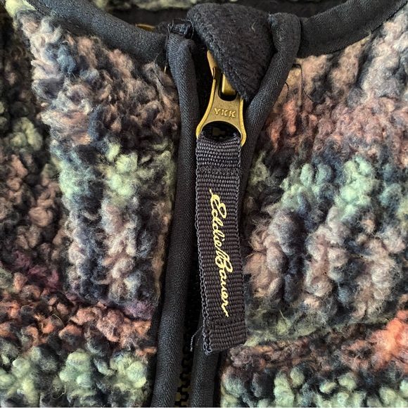 Eddie Bauer Girls Full Zip Fleece Jacket Hood Cozy Large Size 14/16 Purple Blue - Picture 4 of 14